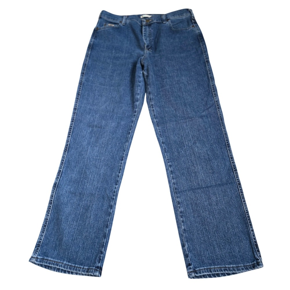Lee Relaxed Straight Leg Jeans Medium Wash Blue Denim At The Waist 12 Medium